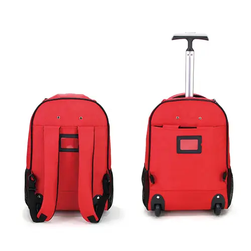  Lightweight Red Trolley Backpack for Travel and Business